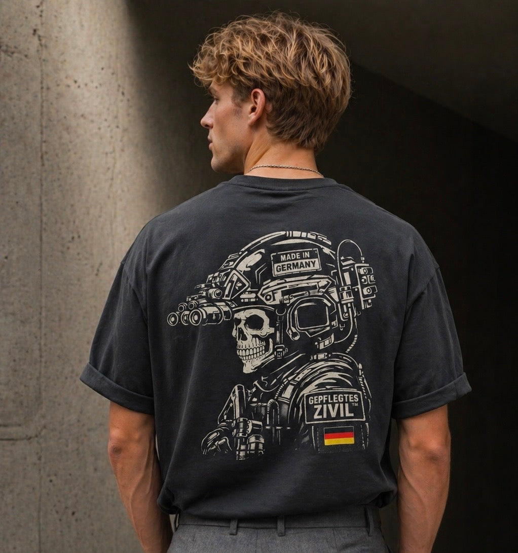 GEPFLEGTES ZIVIL™ | Oversize T-Shirt mit schweren Stoff|  Tactical | Unisex