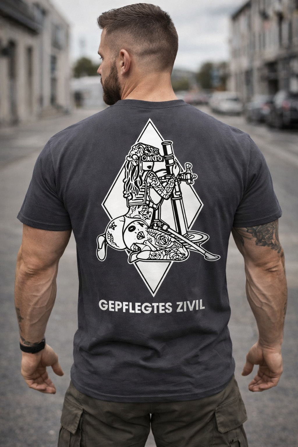 GEPFLEGTES ZIVIL™ | Oversize T-Shirt Backprint "Duty Off"| Unisex