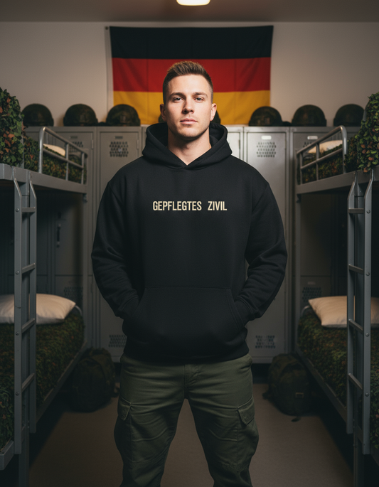 Gepflegtes Zivil™ | Unisex Heavyweight Signature Hoodie mit cleanem Schriftzug