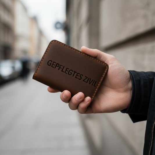 Gepflegtes Zivil™ | Premium Lederetui mit Lasergravur