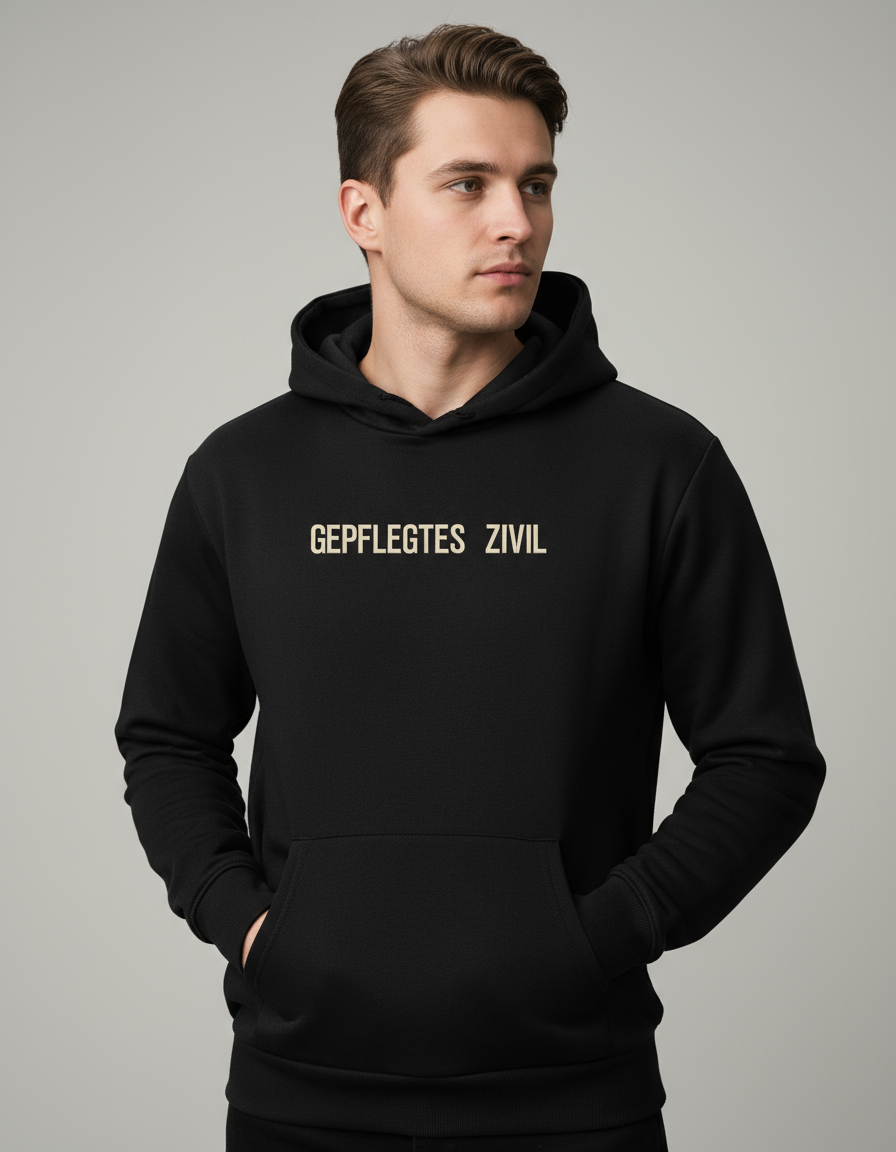 Gepflegtes Zivil™ | Unisex Heavyweight Signature Hoodie mit cleanem Schriftzug