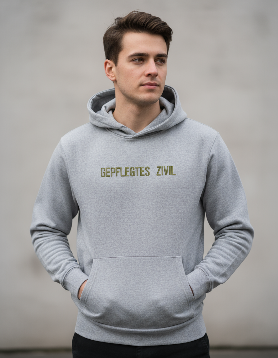 Gepflegtes Zivil™ | Unisex Heavyweight Signature Hoodie mit cleanem Schriftzug