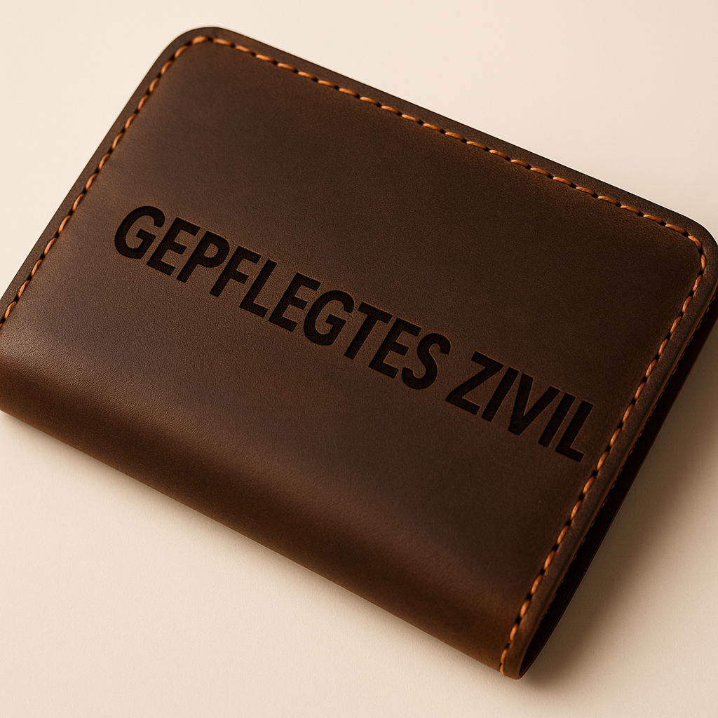Gepflegtes Zivil™ | Premium Lederetui mit Lasergravur