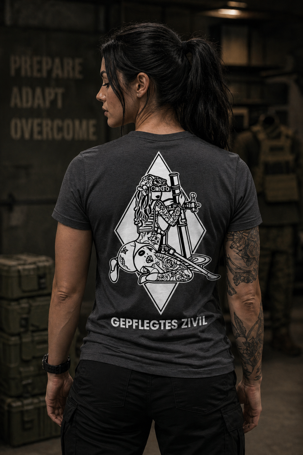 GEPFLEGTES ZIVIL™ | Oversize T-Shirt Backprint "Duty Off"| Frauen T-Shirt