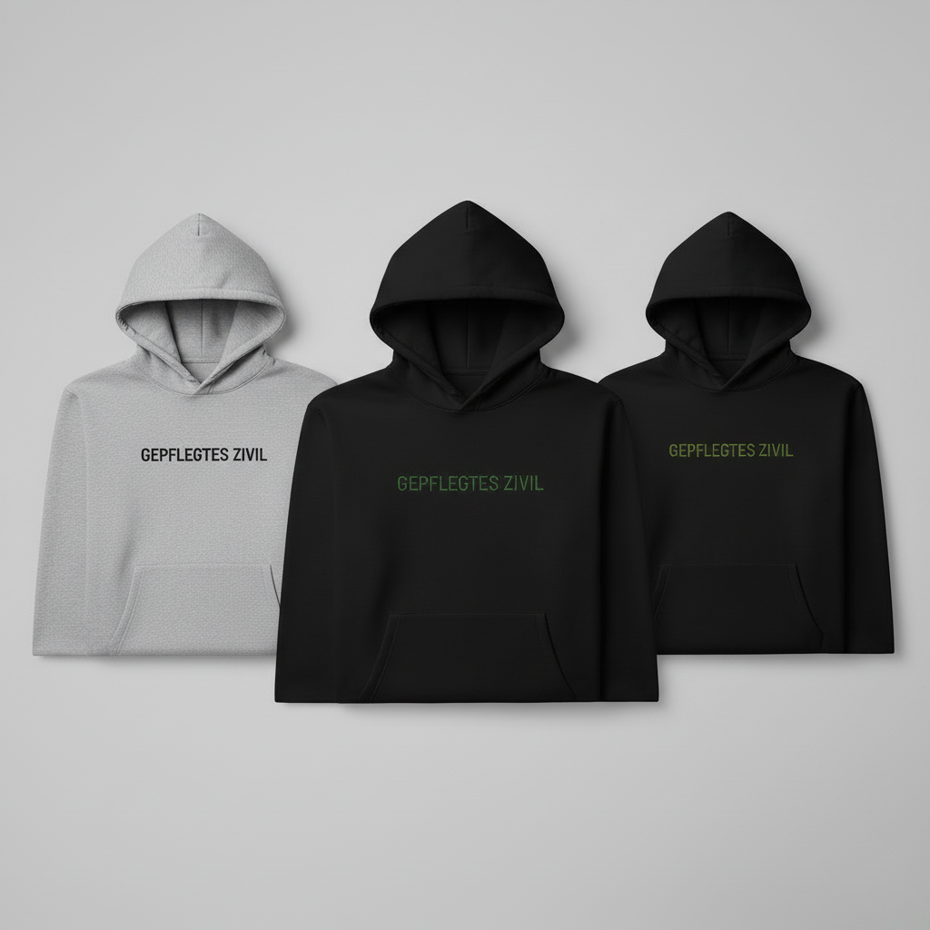 Gepflegtes Zivil™ | Unisex Heavyweight Signature Hoodie mit cleanem Schriftzug