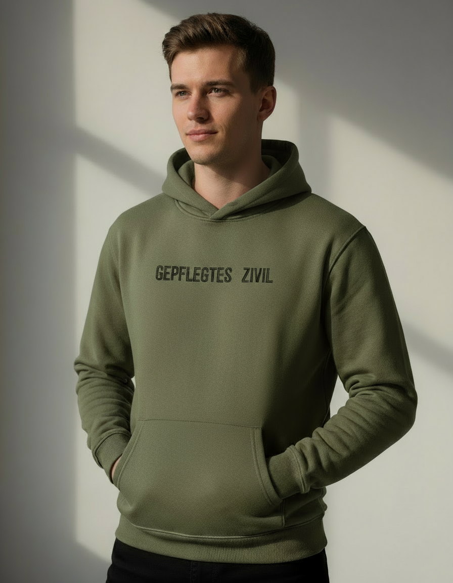 Gepflegtes Zivil™ | Unisex Heavyweight Signature Hoodie mit cleanem Schriftzug