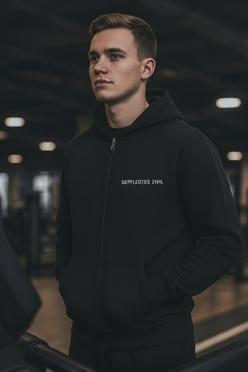 Gepflegtes Zivil™ | Unisex Signature Zip Hoodie